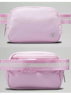 Lululemon Everywhere Pink Belt Bag Crossbody 1L Pink/White